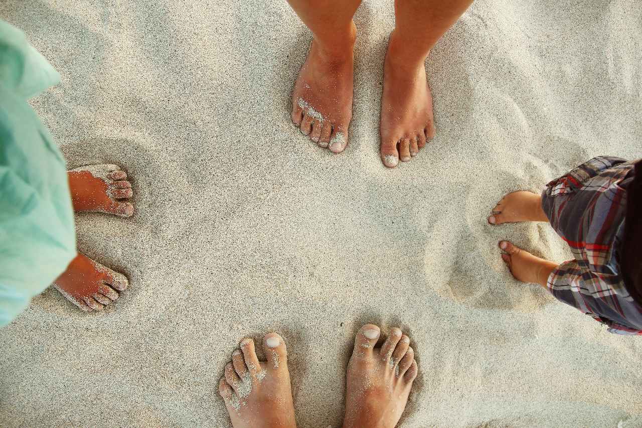 Feet in the sand