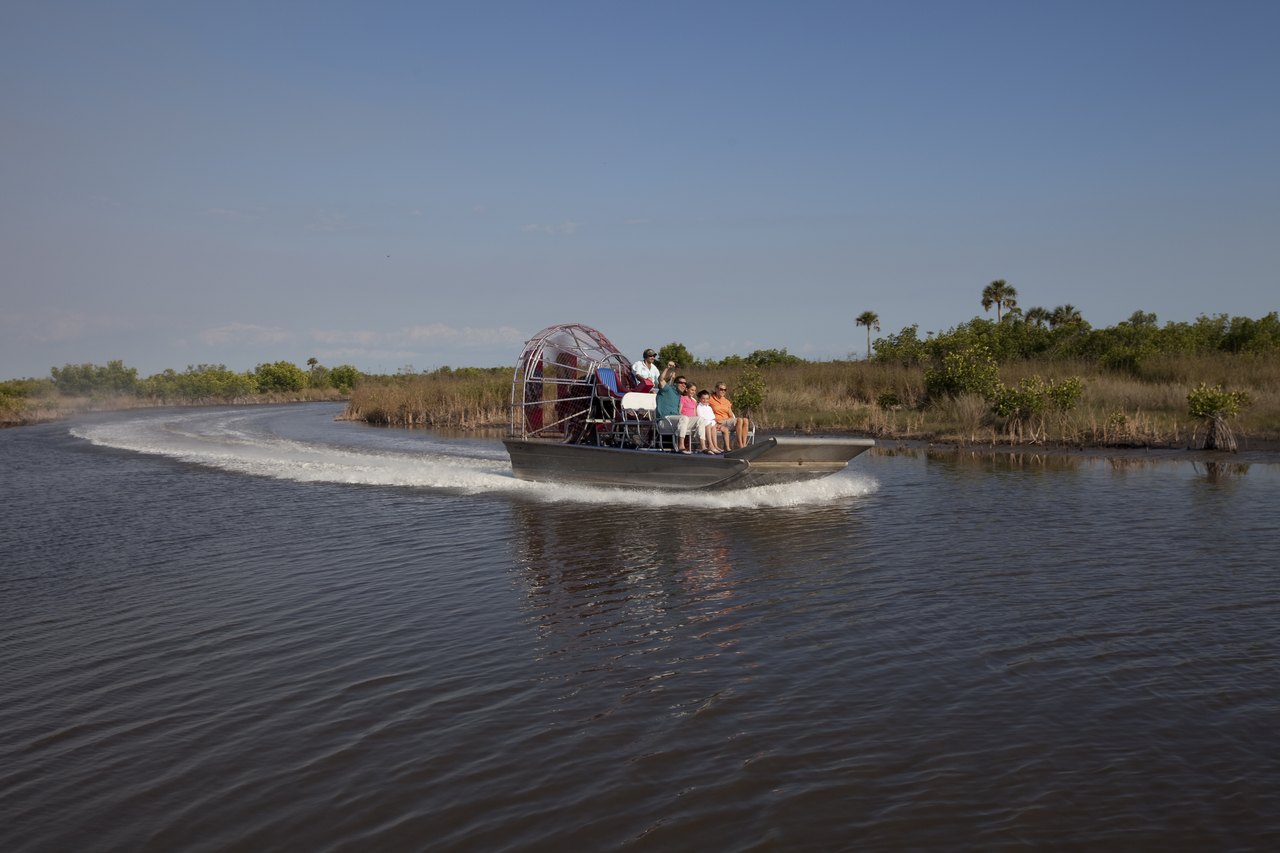 Airboat in the Everglades