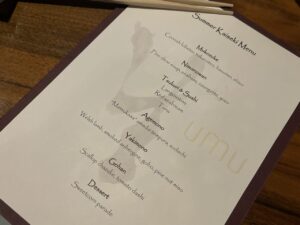 Umu summer menu